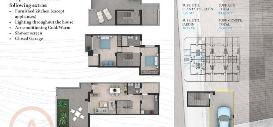 La Manga del Mar Menor, Murcia, 2 Bedrooms Bedrooms, ,2 BathroomsBathrooms,Townhouse,New,209559155971581280