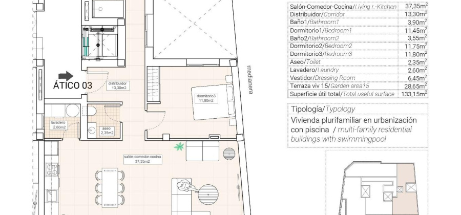 Hondon de las Nieves, Alicante, 3 Bedrooms Bedrooms, ,2 BathroomsBathrooms,Apartment,New,209559219856549472