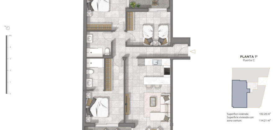 Guardamar del Segura, Alicante, 3 Bedrooms Bedrooms, ,2 BathroomsBathrooms,Apartment,New,209559156100904288
