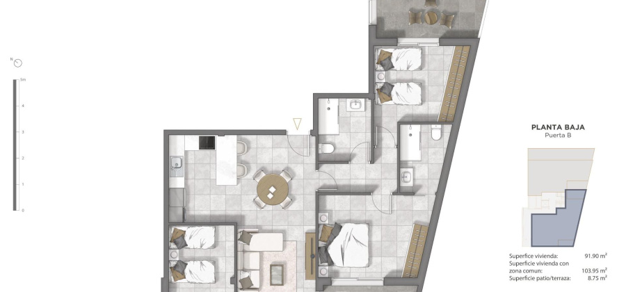 Guardamar del Segura, Alicante, 3 Bedrooms Bedrooms, ,2 BathroomsBathrooms,Apartment,New,209559315573638016