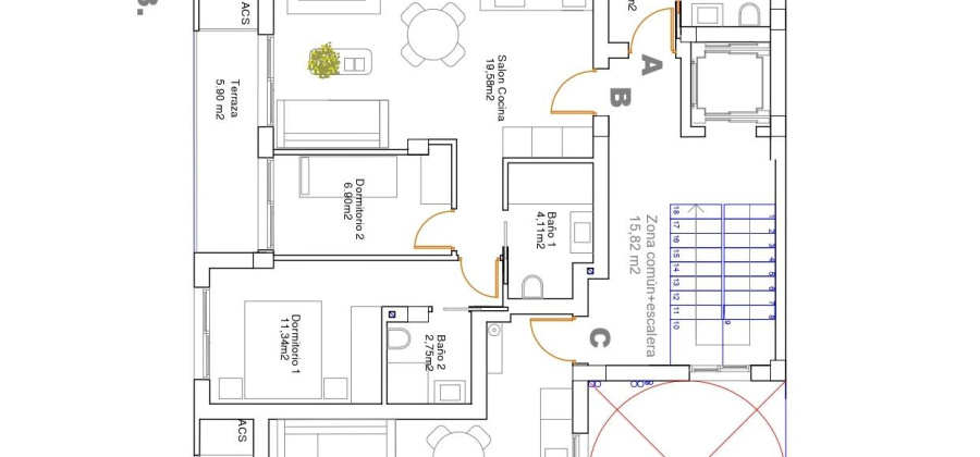 Guardamar del Segura, Alicante, 2 Bedrooms Bedrooms, ,2 BathroomsBathrooms,Apartment,Resale,0,75632176938259536
