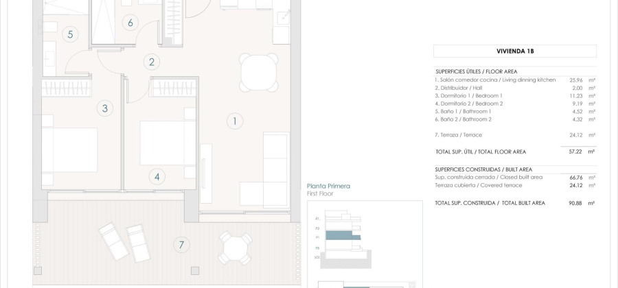 Benijofar, Alicante, 2 Bedrooms Bedrooms, ,2 BathroomsBathrooms,Apartment,New,0,209559107931331392