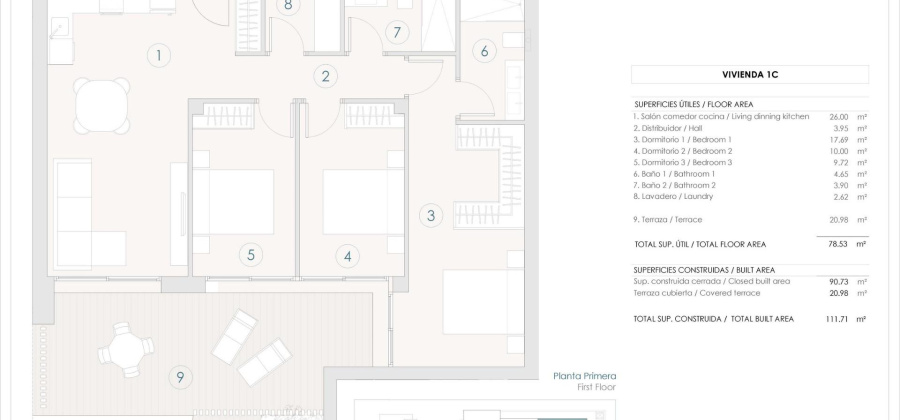 Benijofar, Alicante, 3 Bedrooms Bedrooms, ,2 BathroomsBathrooms,Apartment,New,0,209559241964140608