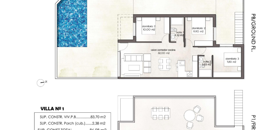 Pilar de la Horadada, Alicante, 3 Bedrooms Bedrooms, ,2 BathroomsBathrooms,Villa,New,0,209559580735318432