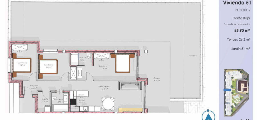Guardamar del Segura, Alicante, 3 Bedrooms Bedrooms, ,2 BathroomsBathrooms,Apartment,New,0,209559207360404352