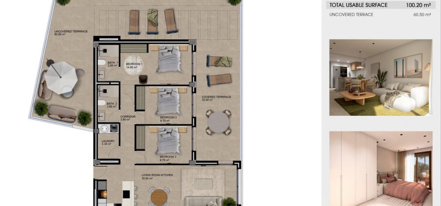 Guardamar del Segura, Alicante, 3 Bedrooms Bedrooms, ,2 BathroomsBathrooms,Apartment,New,0,20955971160801672